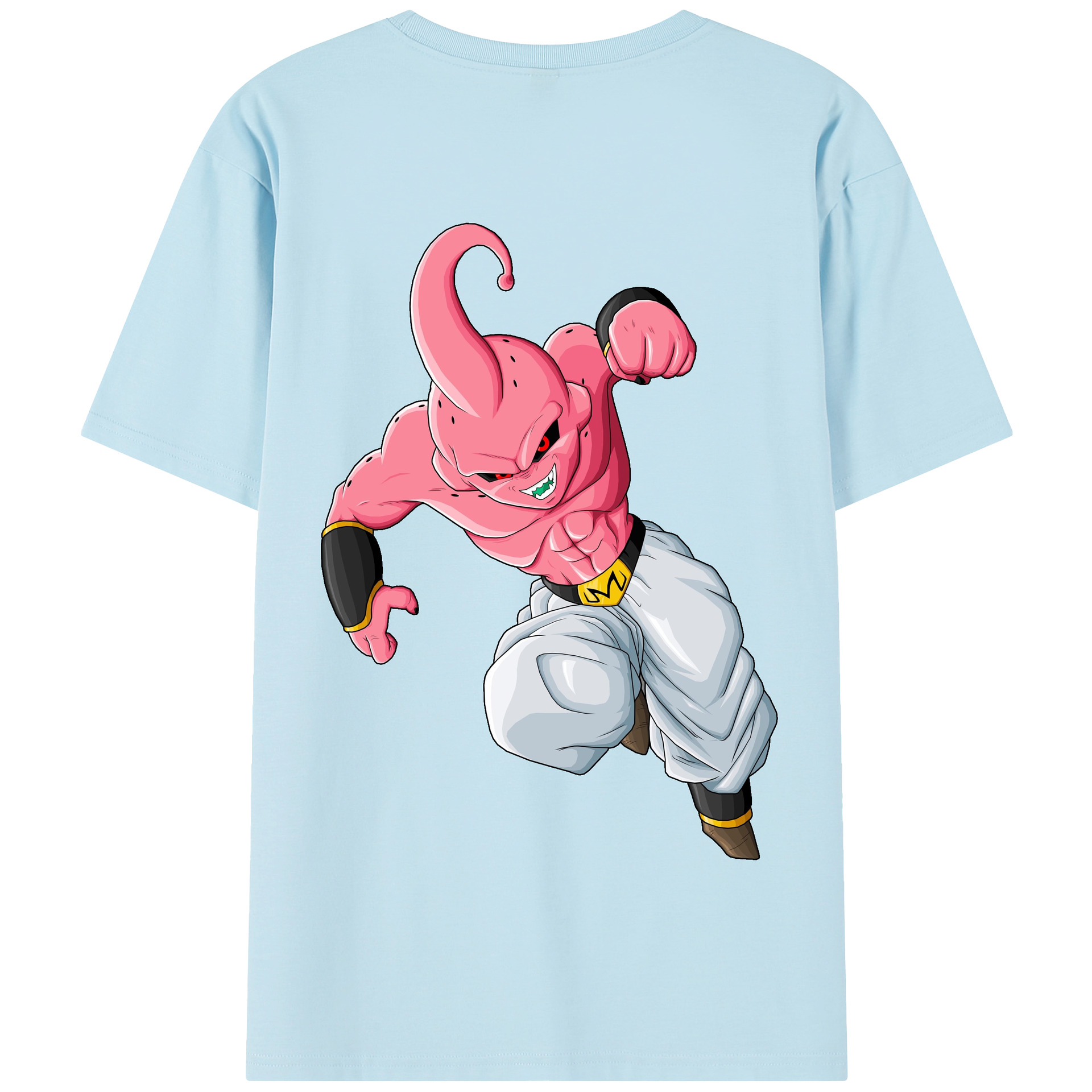 （画像用） ドラゴンボール 魔人ブウ DRAGON BALL Majin Buu 綿100％半袖Tシャツ（背面プリント）